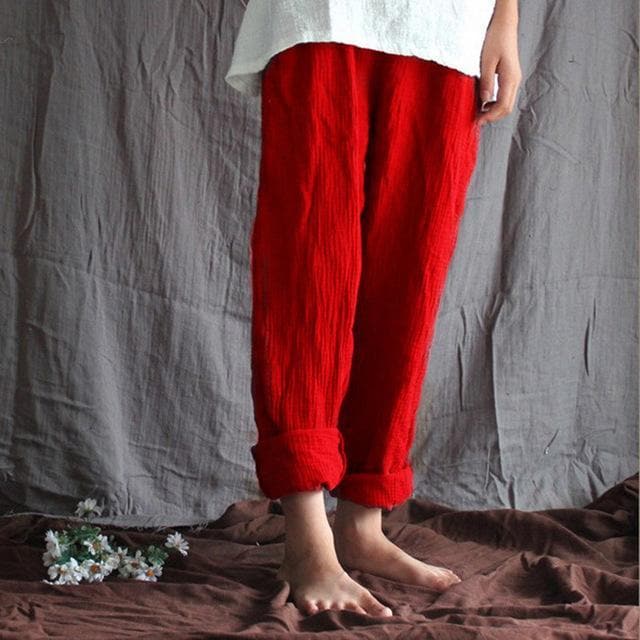 Cotton And Linen Pants | Zen dylinoshop