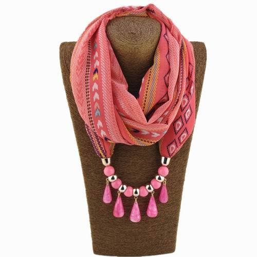 Tribal Beaded Scarf Necklace Buddha Trends