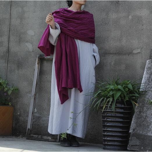 Oversized Long Cotton Scarf Buddha Trends