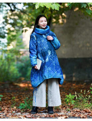 Shades Of Blue Oversized Coat Buddha Trends