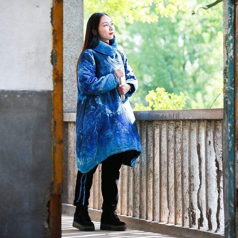 Shades Of Blue Oversized Coat Buddha Trends