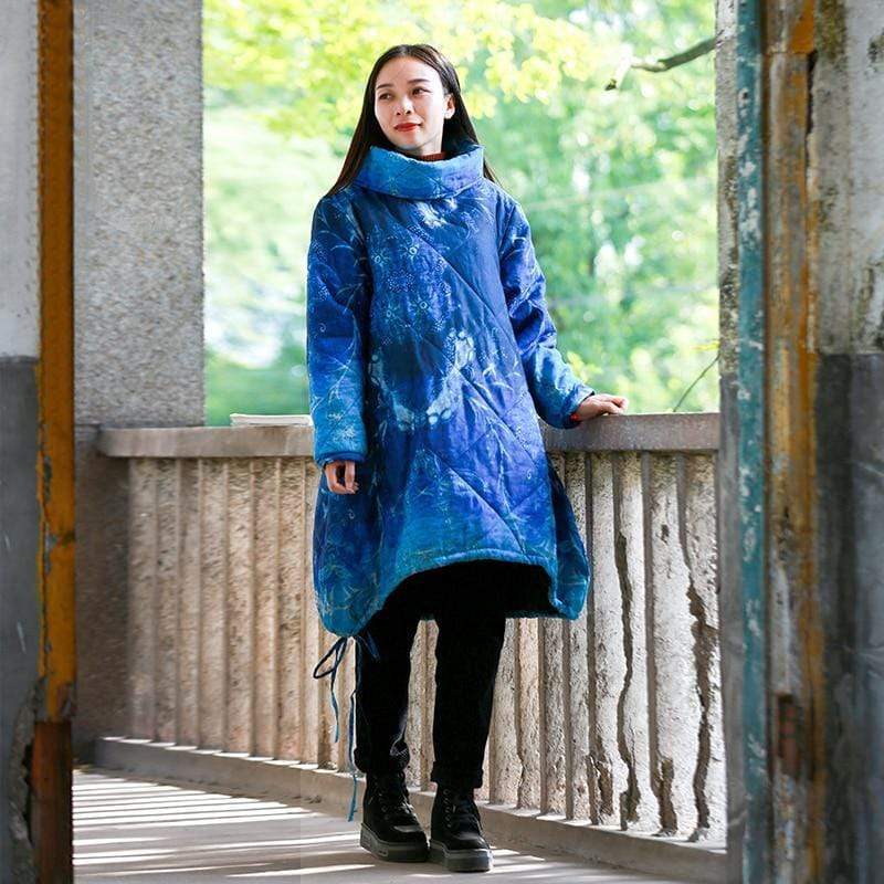 Shades Of Blue Oversized Coat Buddha Trends