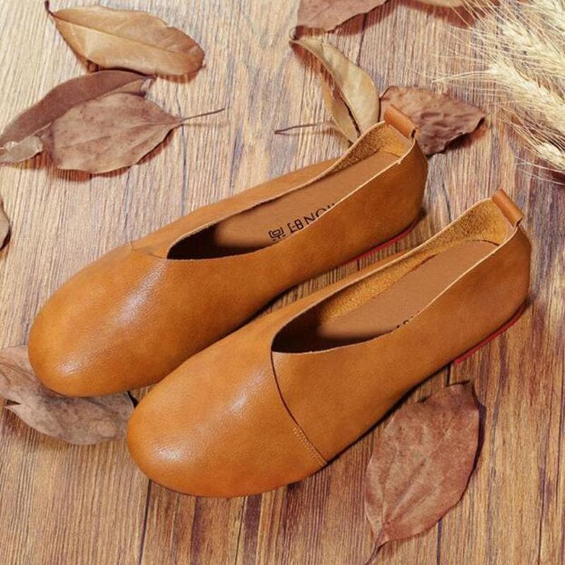 Wild West Leather Flat Shoes Buddha Trends