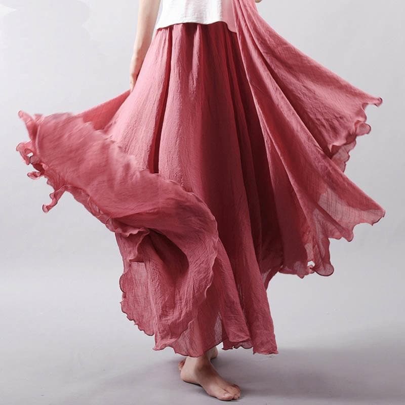 Flowy and Free Chiffon Maxi Skirt dylinoshop