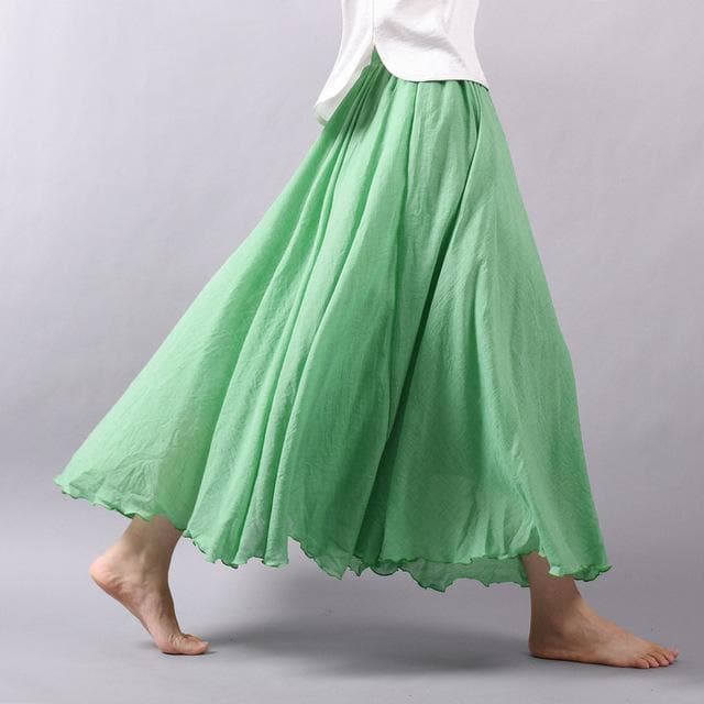 Flowy and Free Chiffon Maxi Skirt dylinoshop