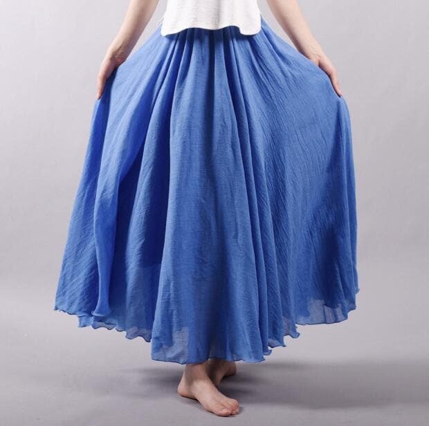 Flowy and Free Chiffon Maxi Skirt dylinoshop