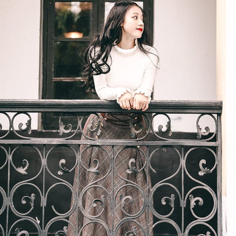 Literary Cinched High Waist Skirt + Top Set | OOTD dylinoshop