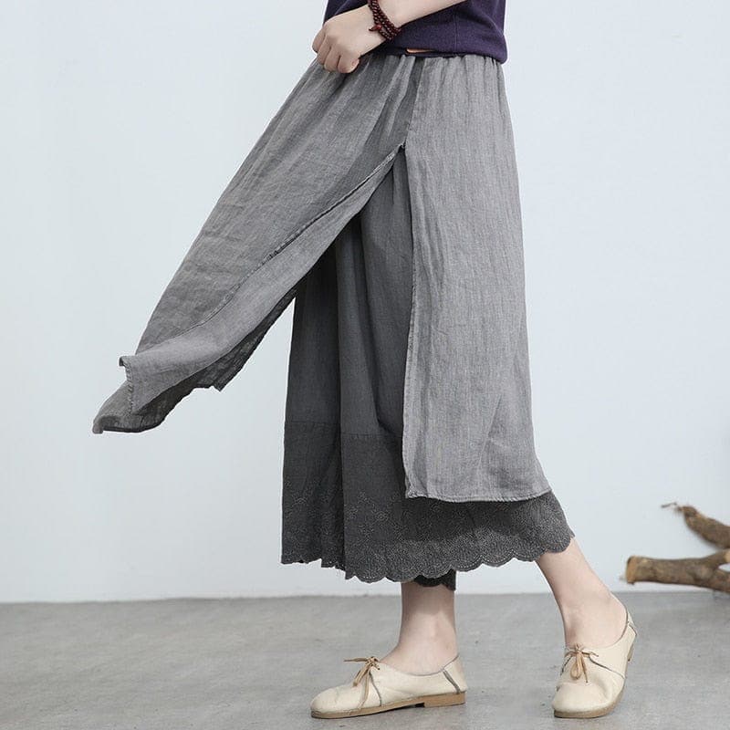 Split Side Palazzo Skirt Pants | Zen Buddha Trends