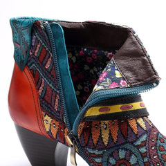 Stella Boho Hippie Low Heel Ankle Boots Buddha Trends