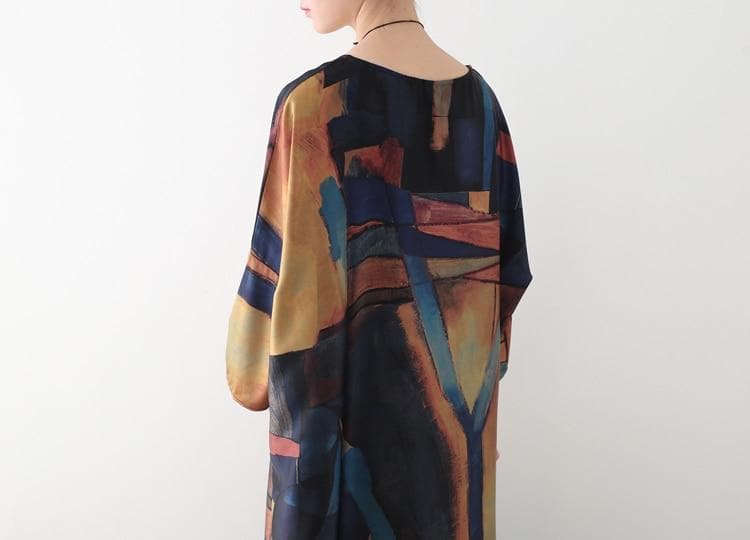 Abstract Prints Loose Retro Dress dylinoshop