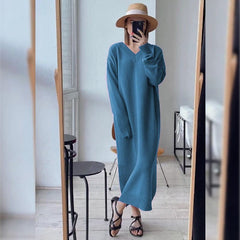 Long Sleeve Oversized Sweater Dress dylinoshop