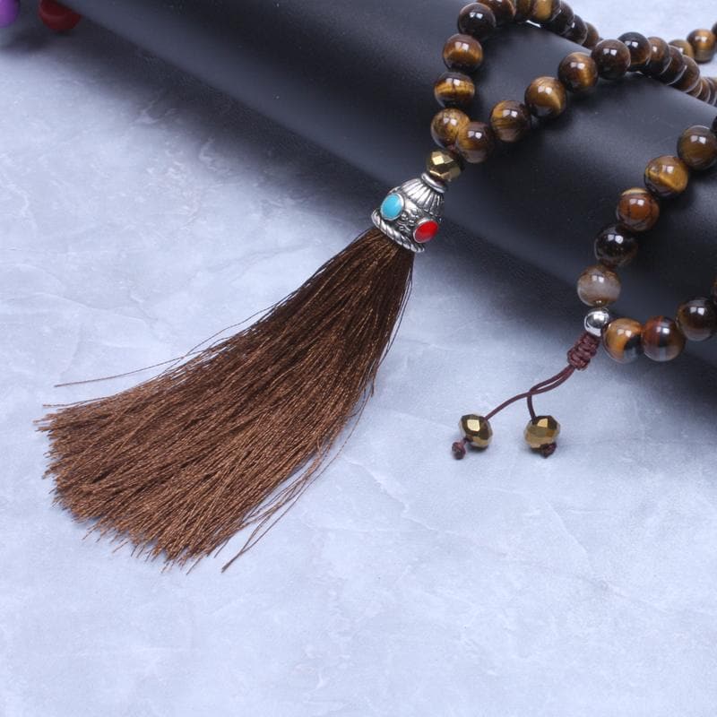 Tiger Eye Mala Beads Buddha Trends