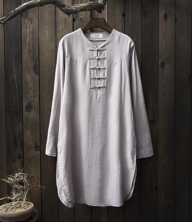 Zen Style Long Linen Blouse  | Zen Buddha Trends