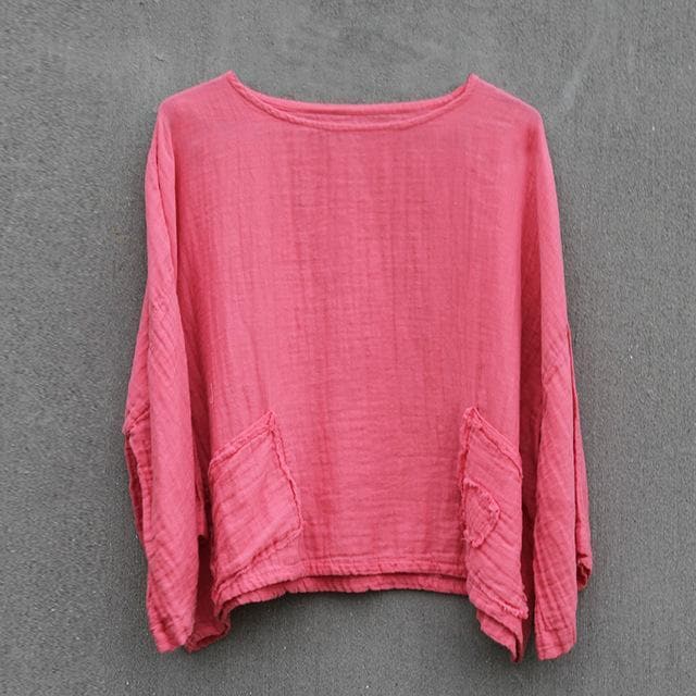 Loose Oversized Hot Pink T-Shirt | Lotus dylinoshop