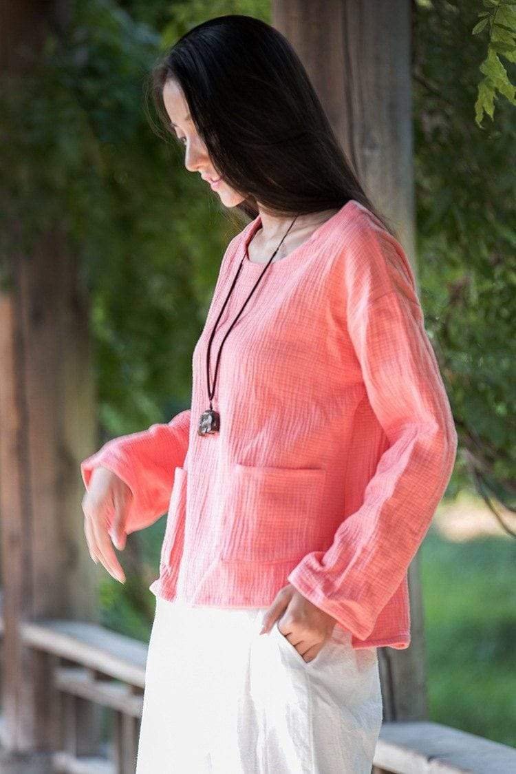 Zen Linen Shirts With Pockets  | Zen Buddha Trends