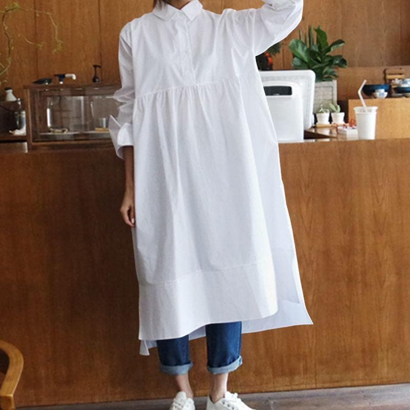 Plus Size Oversized Shirt Dress Buddha Trends