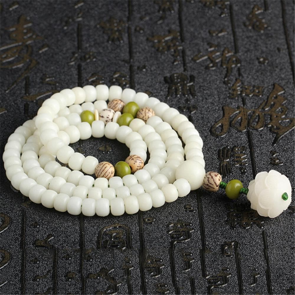 White Lotus 108 Mala Beads  | Zen Buddha Trends