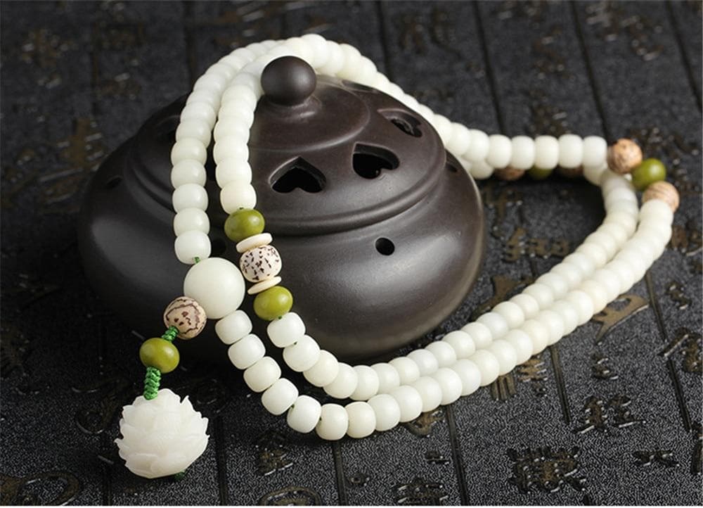 White Lotus 108 Mala Beads  | Zen Buddha Trends