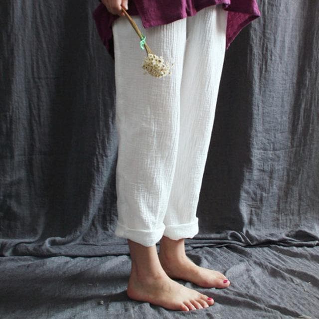 Cotton And Linen Pants | Zen dylinoshop