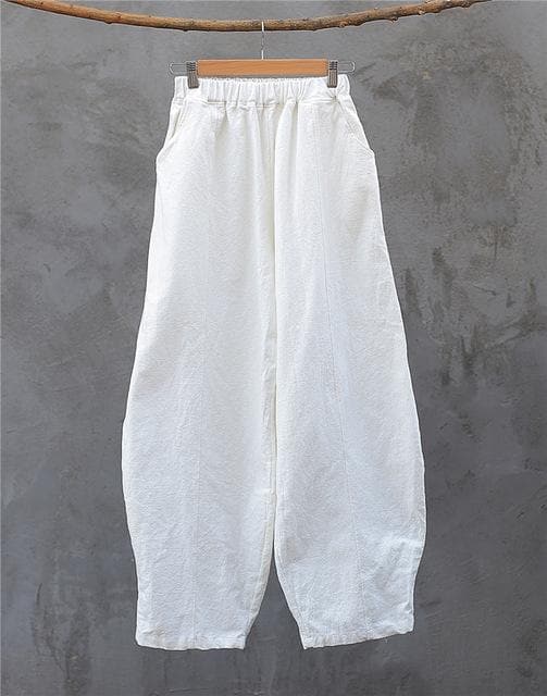 Japanese Zen Cotton Linen Palazzo Pants  | Zen dylinoshop