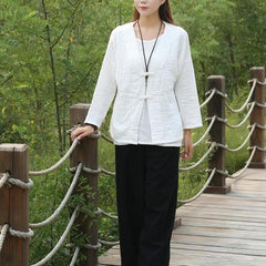 Chinese Style Cotton Linen Blouse | Zen dylinoshop