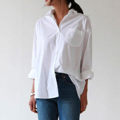 Basic Feel White Button Up Shirt dylinoshop