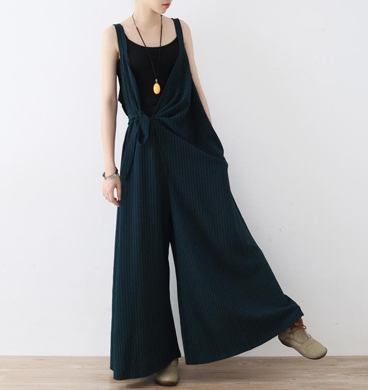 Wide Leg Cotton and Linen Overall Buddha Trends