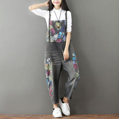 Wide Leg Floral Denim 90S Overall Buddha Trends