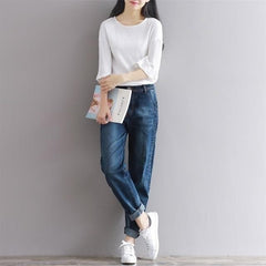 High Waist Boyfriend Jeans dylinoshop