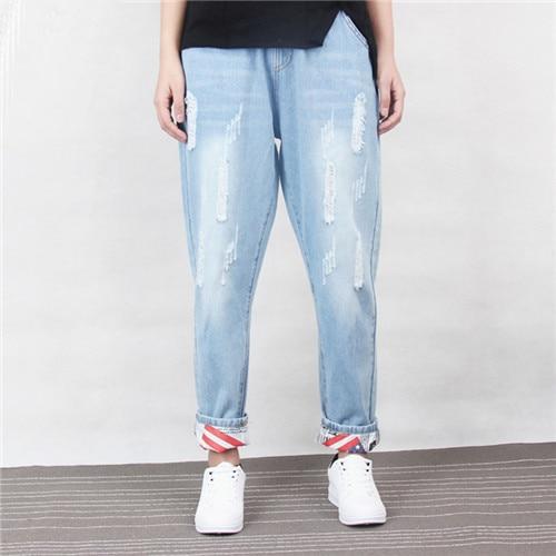 Distressed Loose Harem Jeans dylinoshop