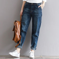 High Waist Boyfriend Jeans dylinoshop