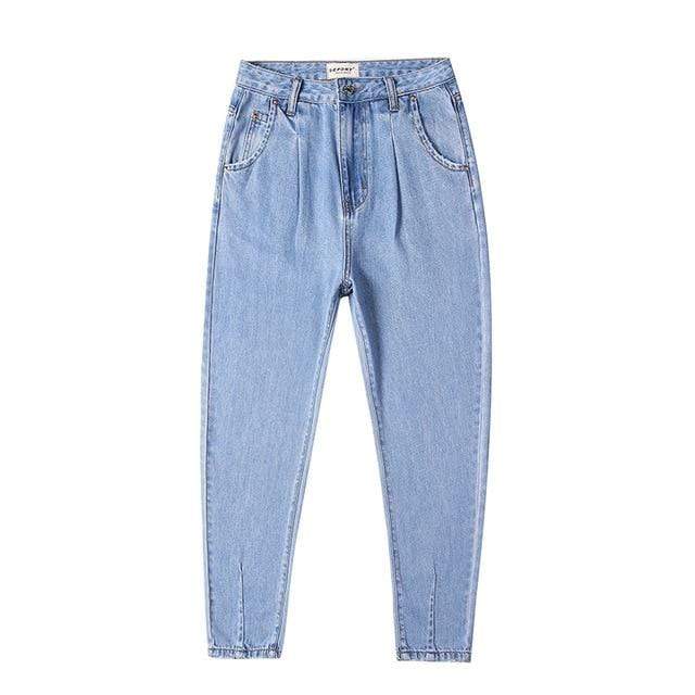 High Waisted 3/4 Boyfriend Jeans dylinoshop