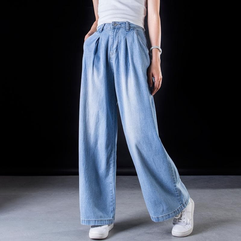 Light Blue Wide Leg Jeans dylinoshop