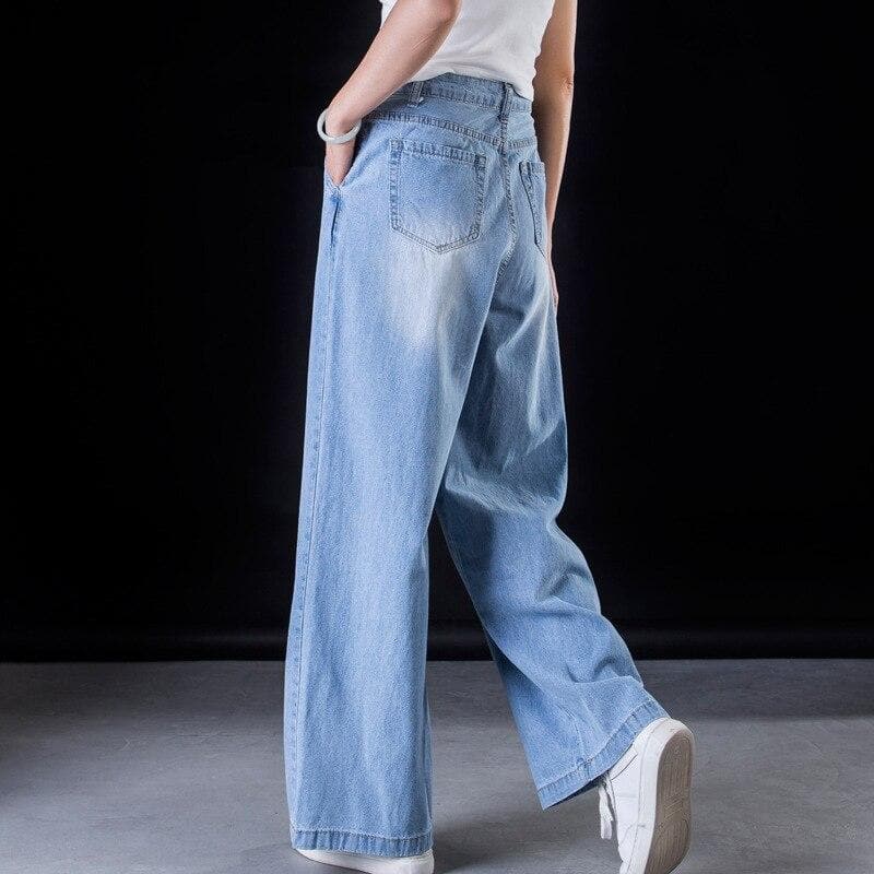 Light Blue Wide Leg Jeans dylinoshop