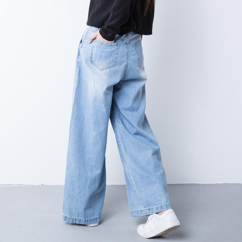 Light Blue Wide Leg Jeans dylinoshop