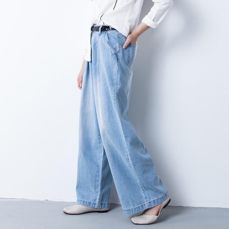 Light Blue Wide Leg Jeans dylinoshop