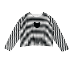 Black and White Striped Sweatshirt dylinoshop