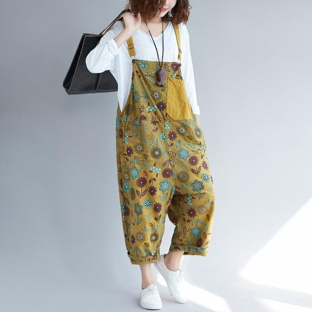 Hippie Dippie Floral Patchwork Overall dylinoshop