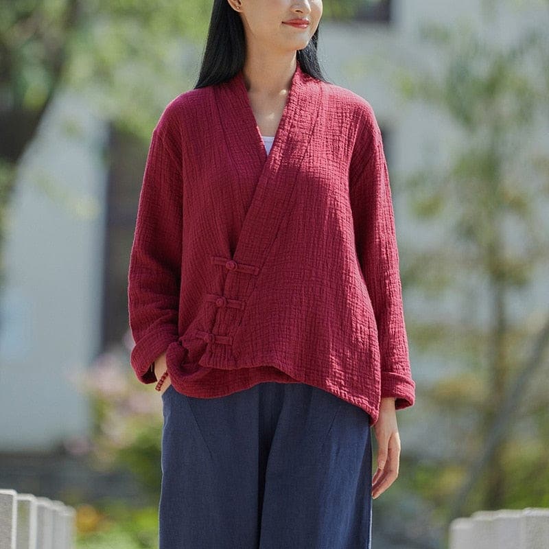 Yoko Cotton Linen Cardigan | Zen Buddha Trends