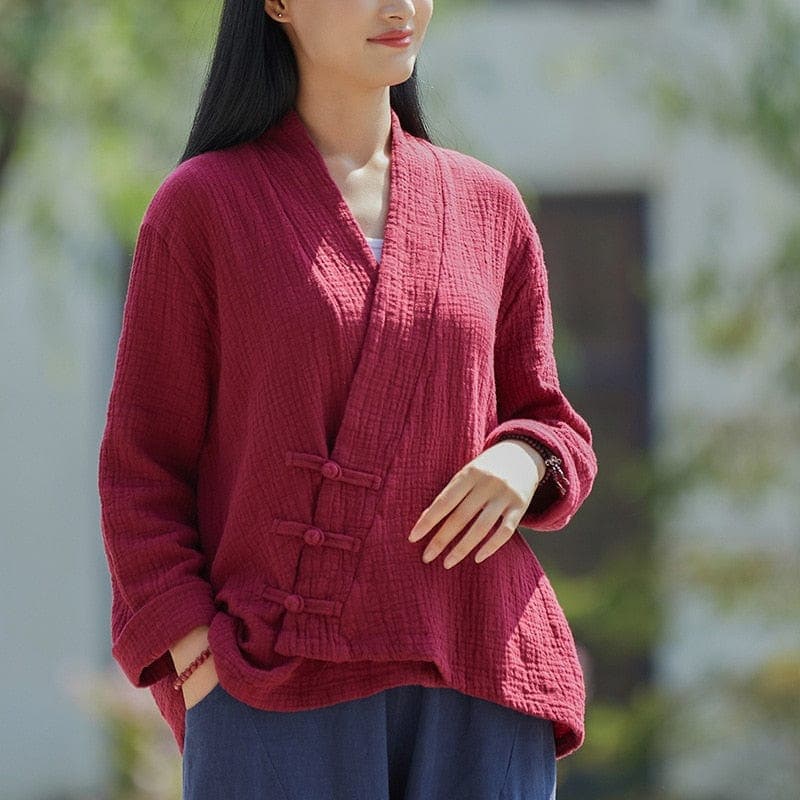 Yoko Cotton Linen Cardigan | Zen Buddha Trends