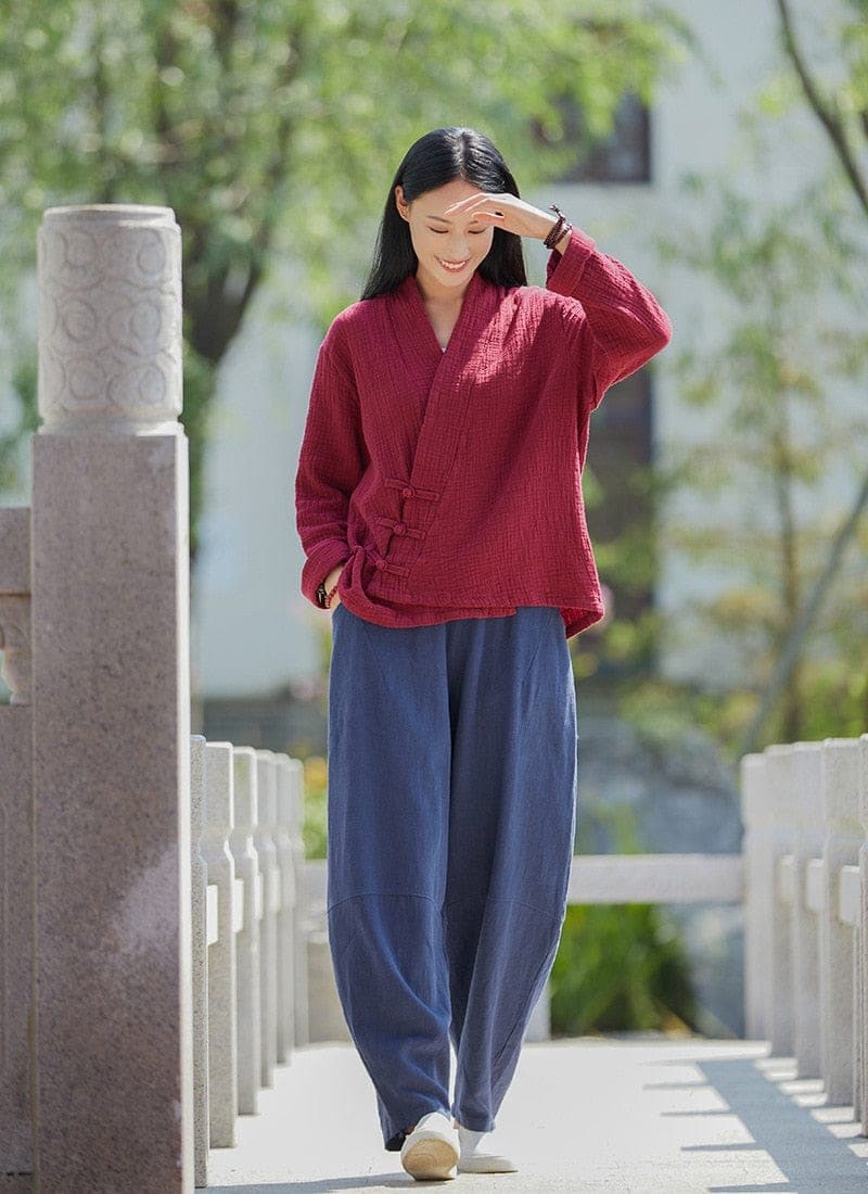 Yoko Cotton Linen Cardigan | Zen Buddha Trends