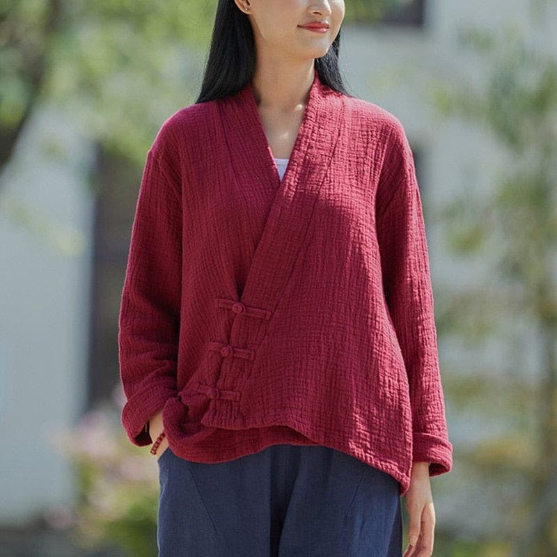 Yoko Cotton Linen Cardigan | Zen Buddha Trends