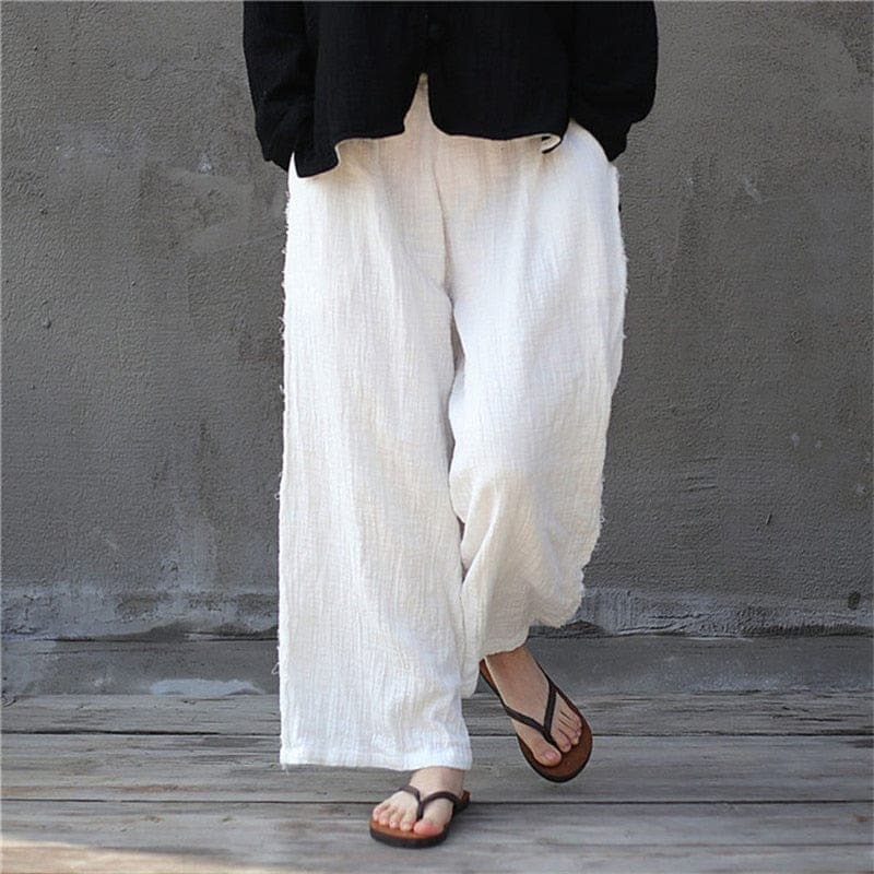 Zen Casual Linen Palazzo Pants | Zen Buddha Trends