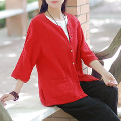 Zen Cotton Button Up Blouse | Zen Buddha Trends