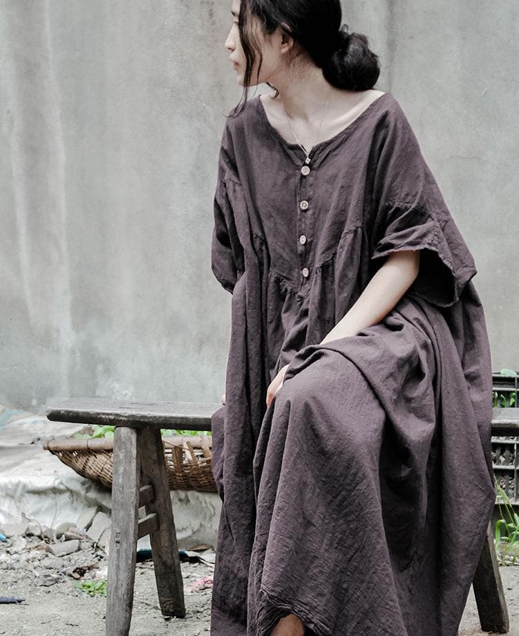 Zen Days Linen Maxi Dress Buddha Trends