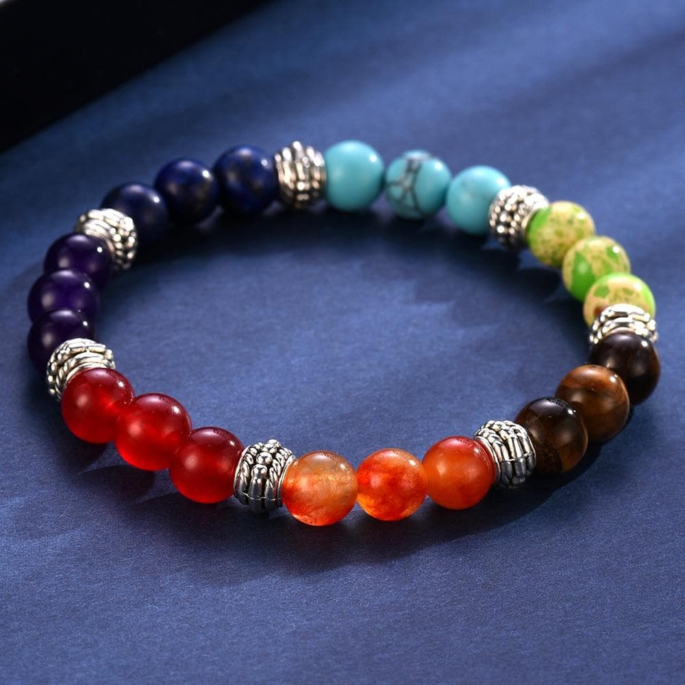 7 Chakras Reiki Healing Stone Bracelet dylinoshop