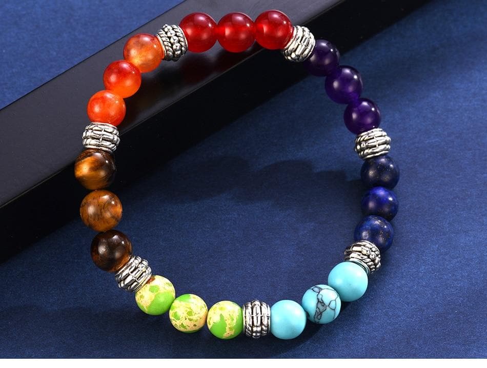 7 Chakras Reiki Healing Stone Bracelet dylinoshop