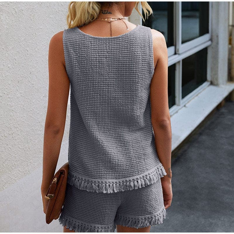 Summer Loungewear Casual Tank Top + Slim Shorts Buddhatrends