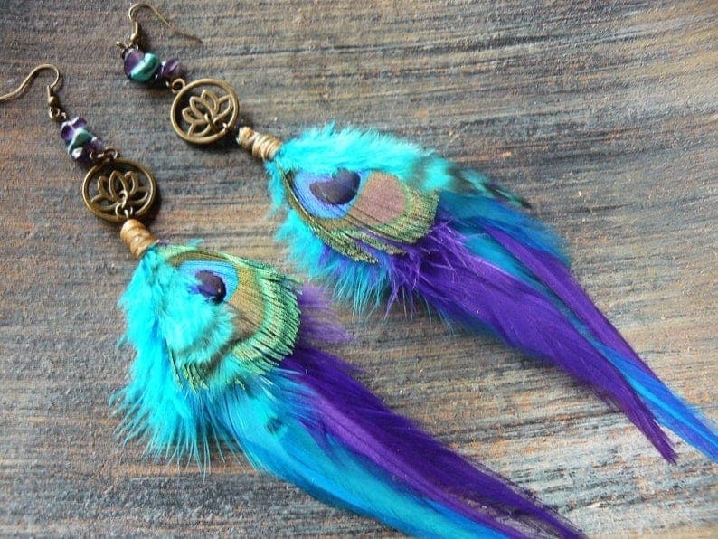 Gypsy Style Feather Earrings Buddhatrends