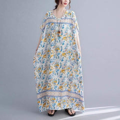 Alexandria Floral Kaftan Dress Buddhatrends